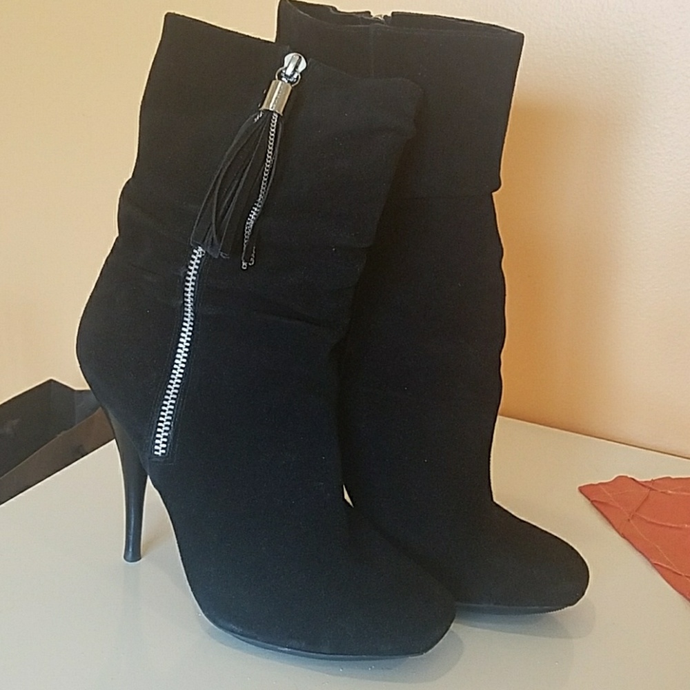 Michael Kors black suede boots
